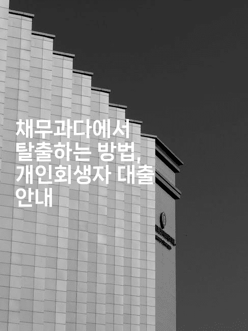 채무과다에서 탈출하는 방법, 개인회생자 대출 안내-애니콘